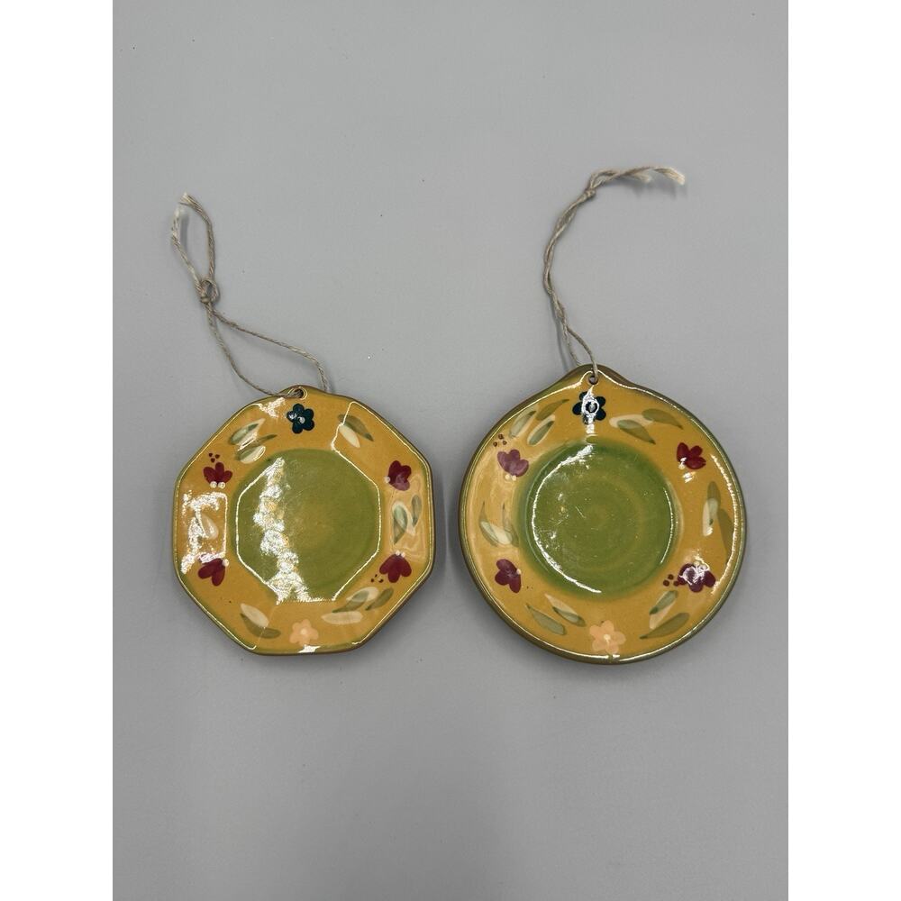 Set Of 2 Cannon Falls Hand Painted Miniature Plates